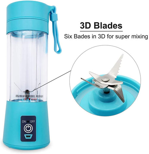 Portable Powerful 6 Blades USB Rechargeable Juicer